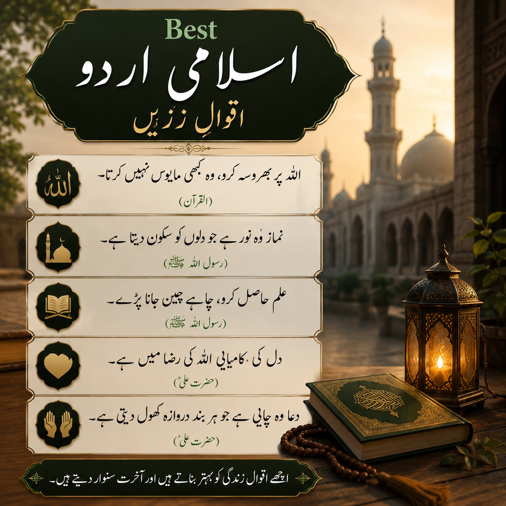 Best Islamic Urdu Aqwal-e-Zareen 