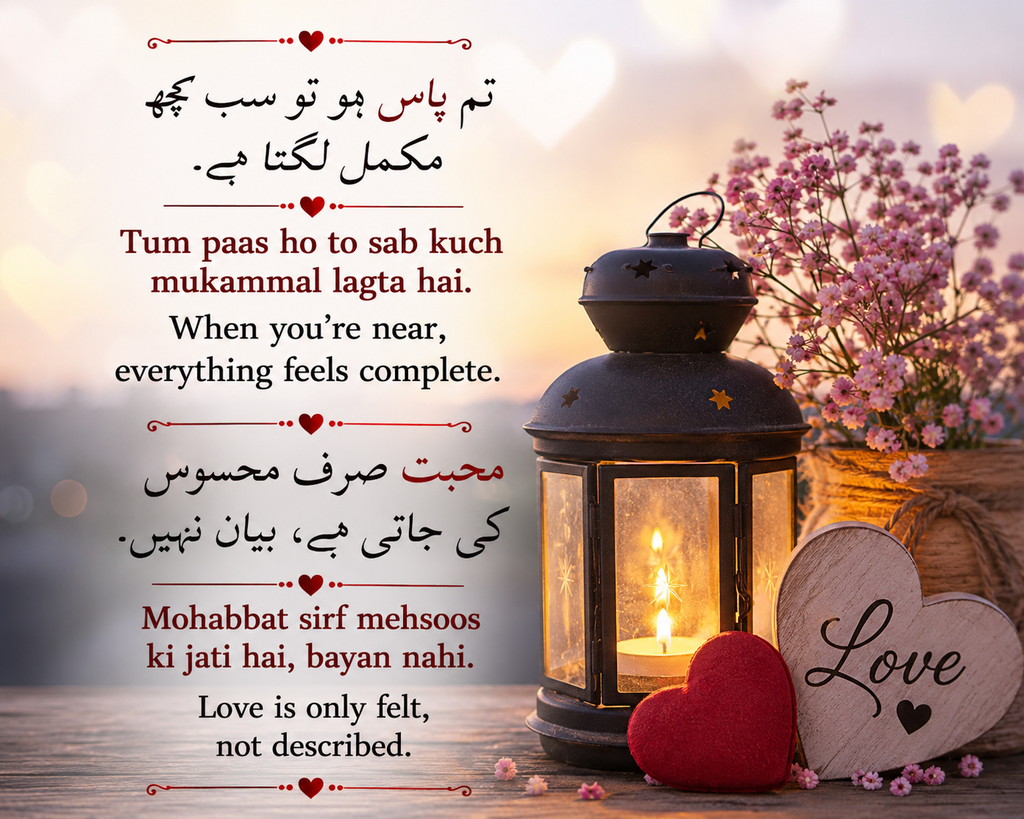 50 unique and best Urdu love quotes