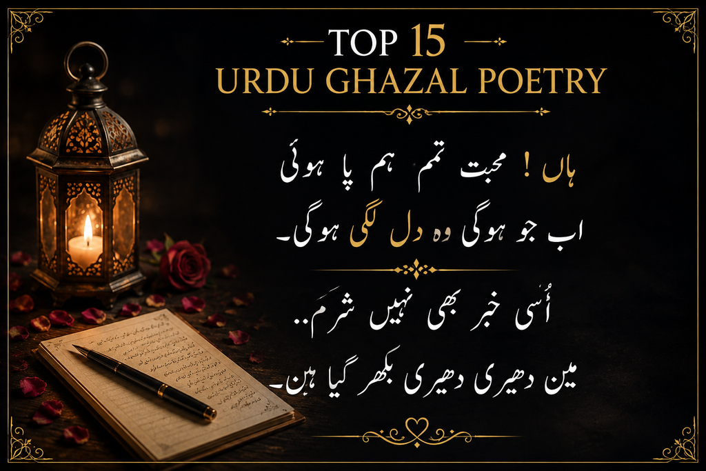 Top 15 Urdu Ghazal Poetry Collection 2026